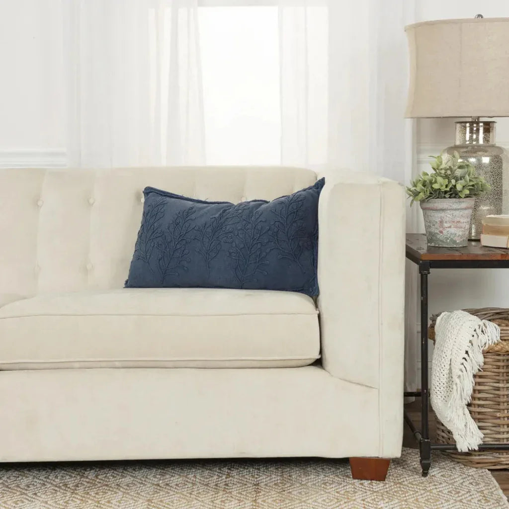 Madea Embroidered Long Lumbar Decorative Pillow - LOOMLAN - LOOMLAN - Throw Pillows