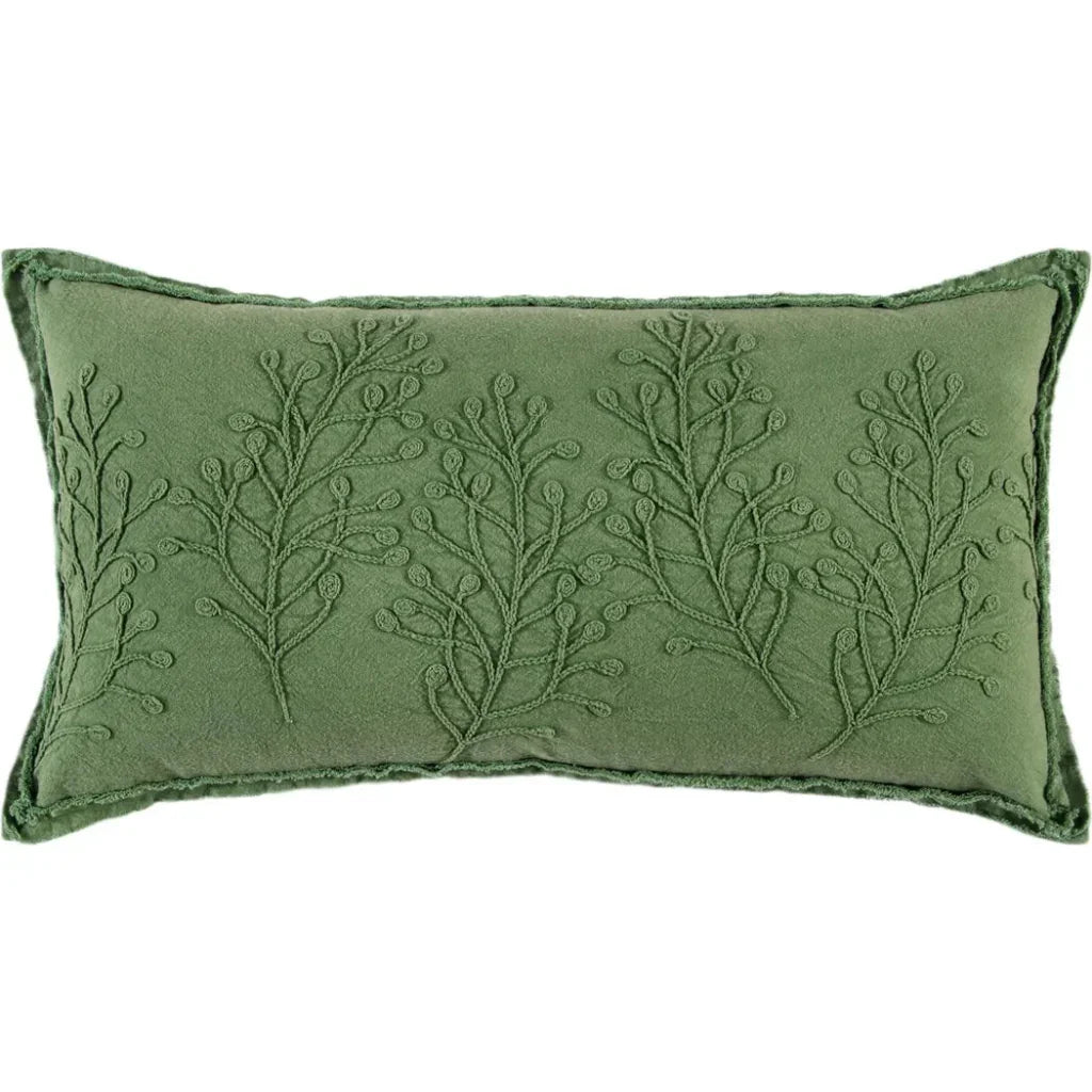 Madea Embroidered Long Lumbar Decorative Pillow - LOOMLAN - LOOMLAN - Throw Pillows