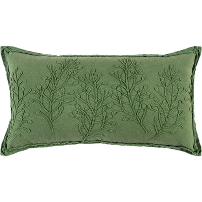 Madea Embroidered Long Lumbar Decorative Pillow - LOOMLAN - LOOMLAN - Throw Pillows