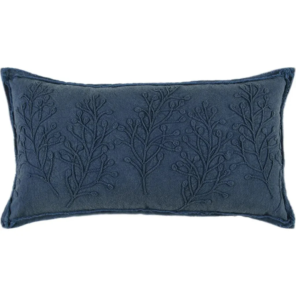 Madea Embroidered Long Lumbar Decorative Pillow - LOOMLAN - LOOMLAN - Throw Pillows