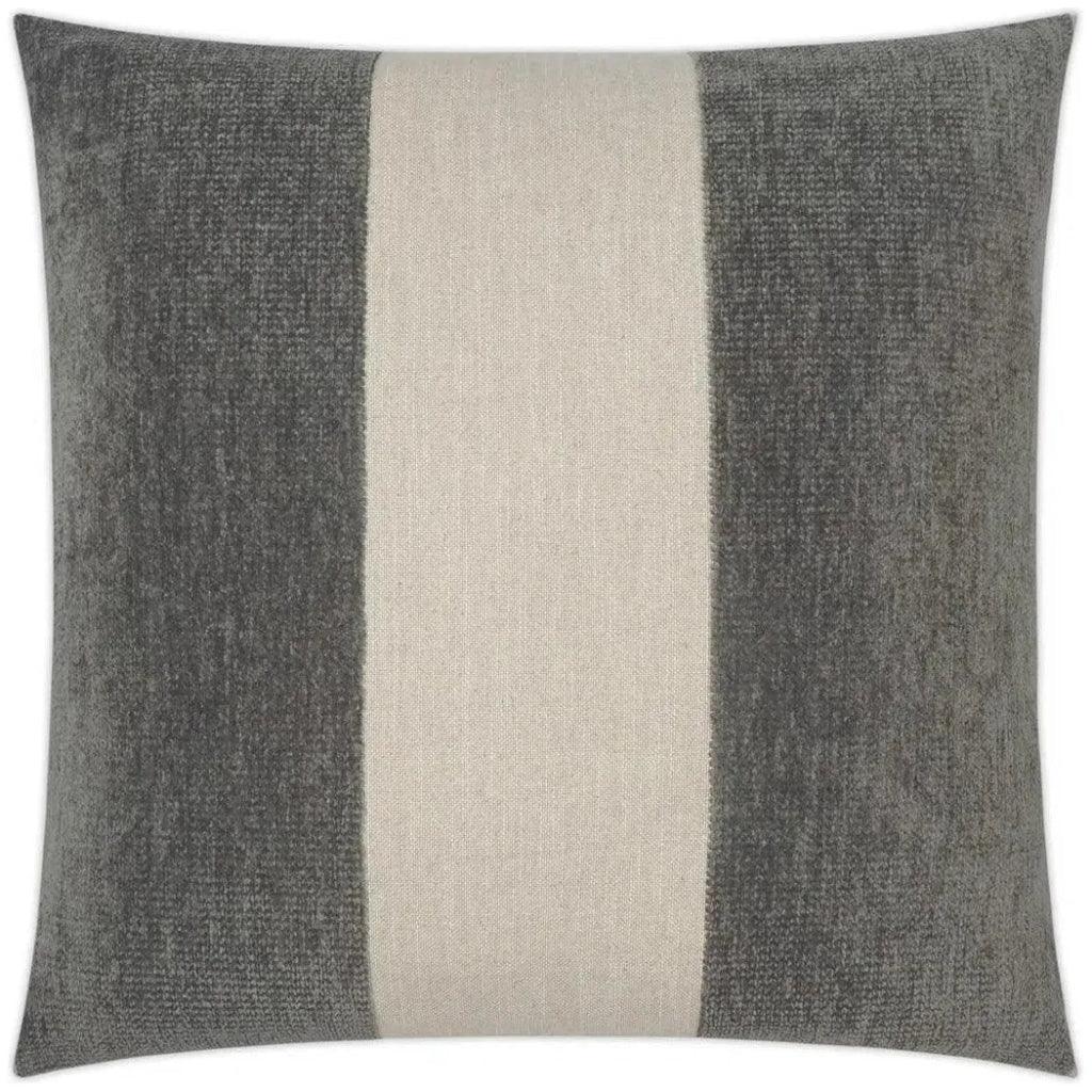 Magritte Slate Ribbon Grey Large Throw Pillow Insert - LOOMLAN - D.V. Kap - Throw Pillows