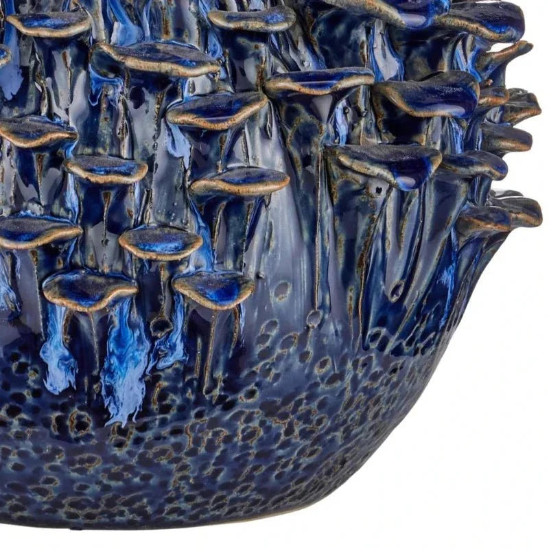 Maitake Hand Ceramic Wonder Blue Table Lamp - LOOMLAN - Currey & Co - Table Lamps