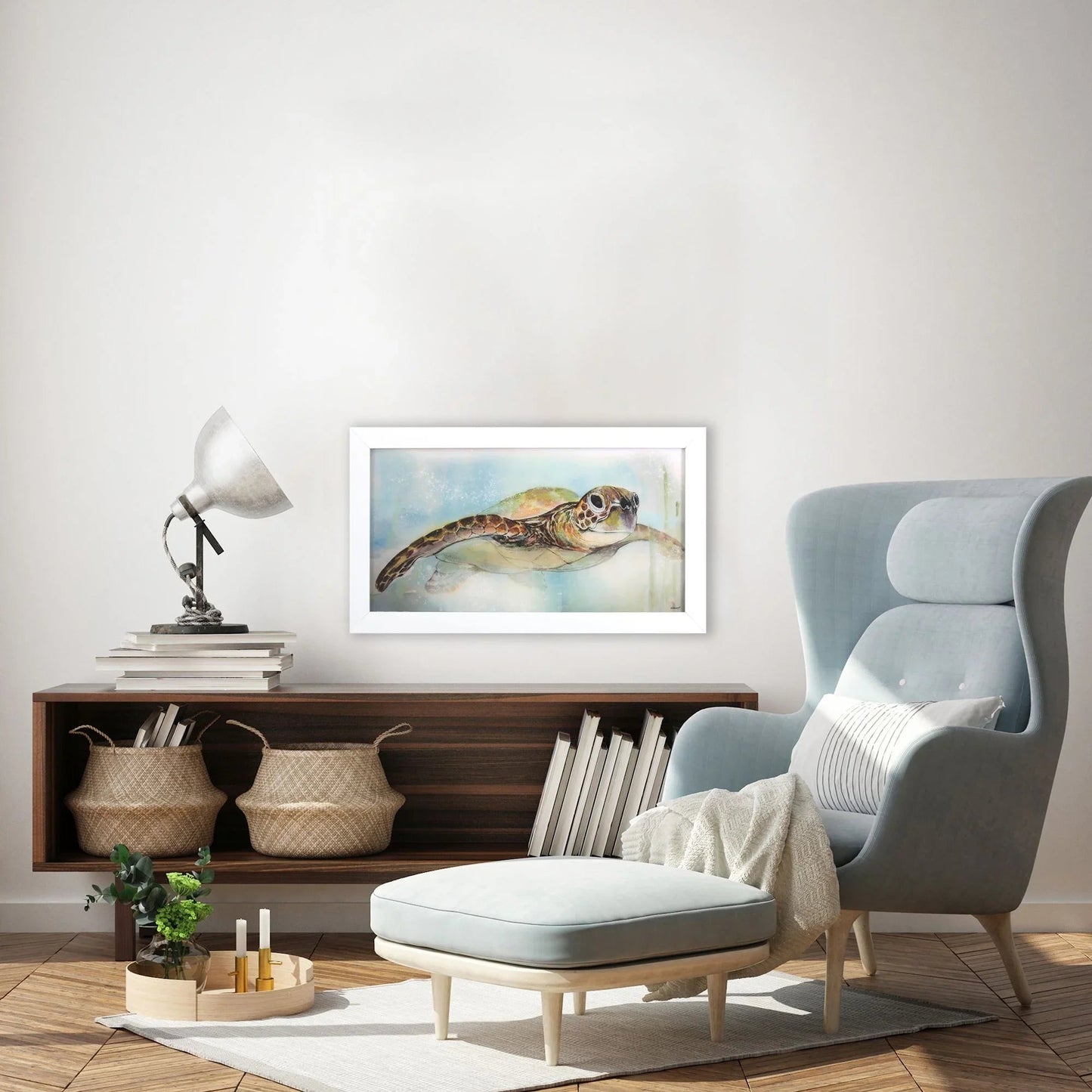 Majestic Turtle Brown Canvas Art