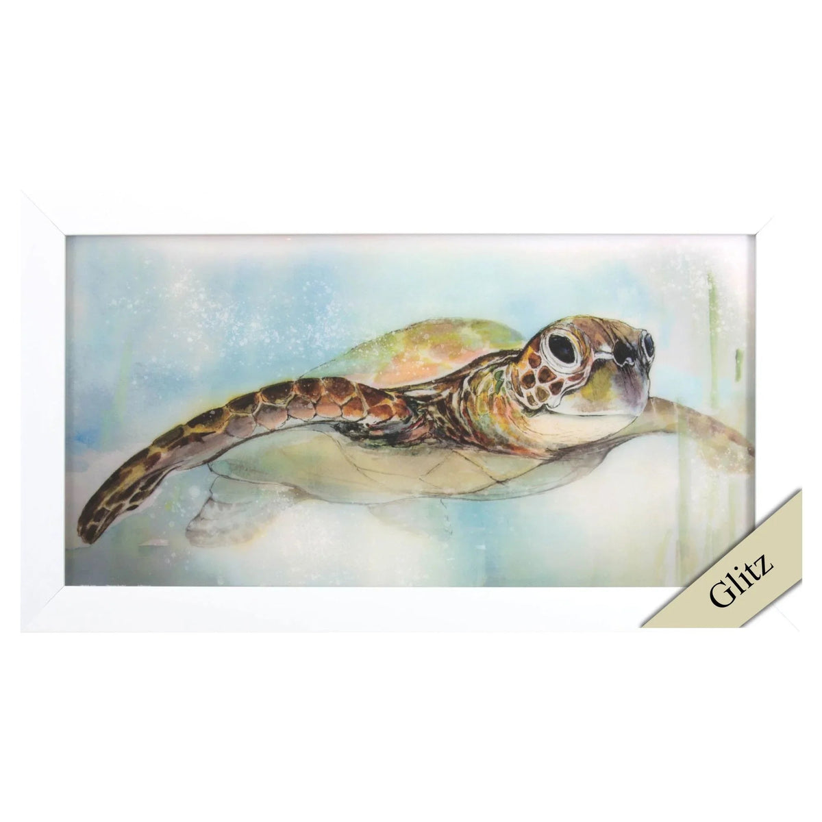 Majestic Turtle Brown Framed Wall Art