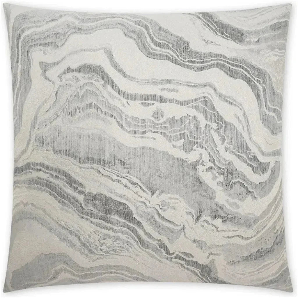 Manon Granite Abstract Glam Grey Large Throw Pillow - LOOMLAN - D.V. Kap - Throw Pillows