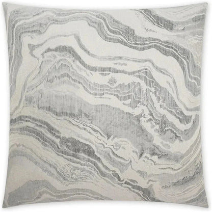Manon Granite Abstract Glam Grey Large Throw Pillow - LOOMLAN - D.V. Kap - Throw Pillows
