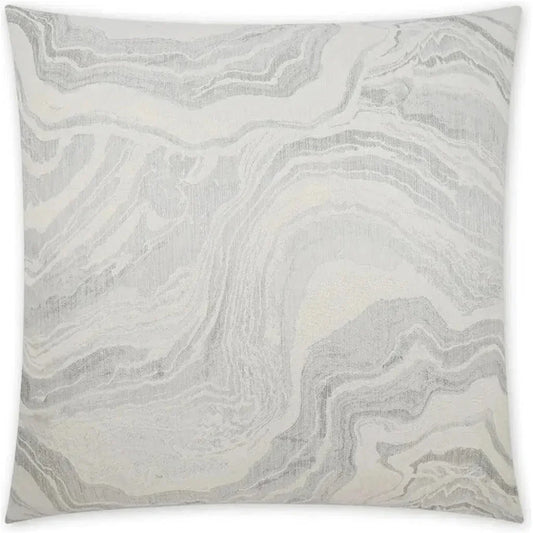 Manon Silver Abstract Glam Silver Large Throw Pillow - LOOMLAN - D.V. Kap - Throw Pillows