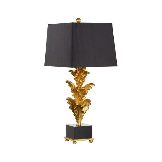 Mar - A - Lago Gold Leaf Design Table Lamp - LOOMLAN - Wildwood - Table Lamps