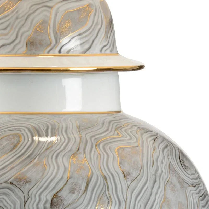Marbleized Porcelain Table Lamp - LOOMLAN - Chelsea House - Table Lamps