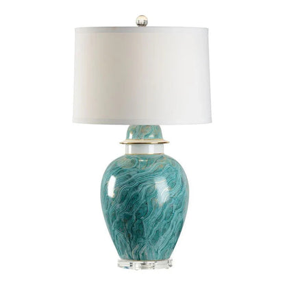 Marbleized Porcelain Table Lamp - LOOMLAN - Chelsea House - Table Lamps