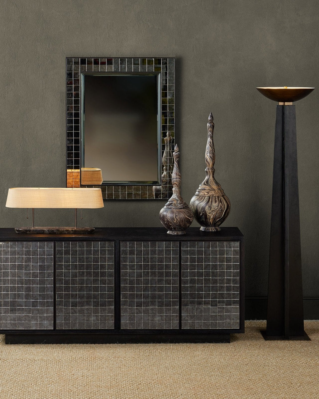 Marbleized Wood Short Turret Box