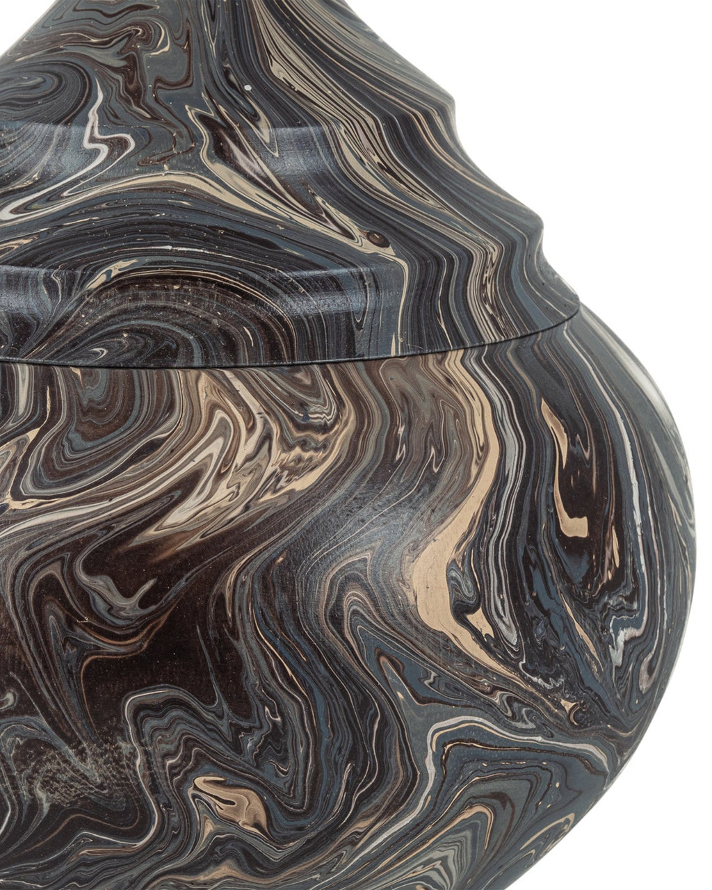 Marbleized Wood Short Turret Box