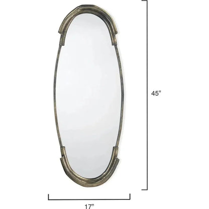 Margaux Metal Oval Wall Mirror