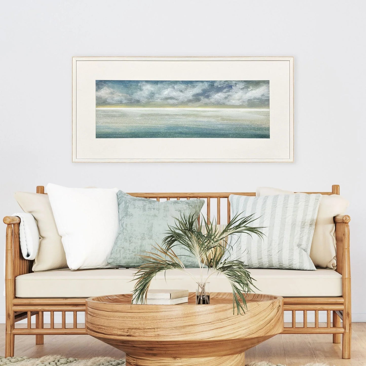 Marine Mist Wood Frame Canvas Art