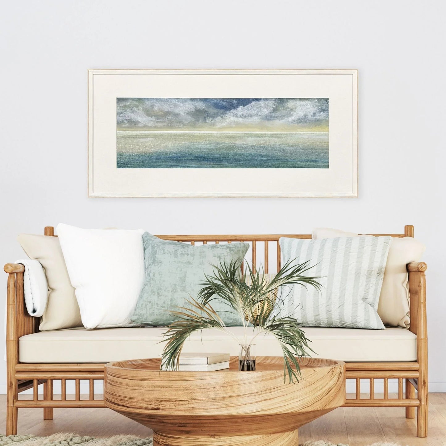 Marine Mist Wood Frame Canvas Art
