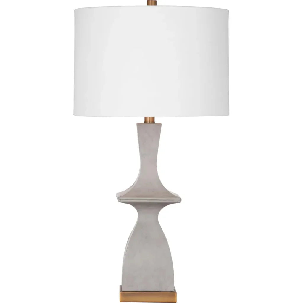 Marion Resin and Metal Gray Table Lamp - LOOMLAN - Bassett Mirror - Table Lamps
