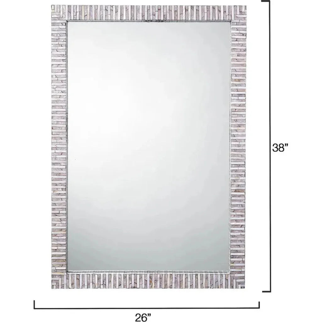 Marmont Mother of Pearl Rectangle Mirror by Jamie Young - LOOMLAN - Jamie Young - Wall Mirrors