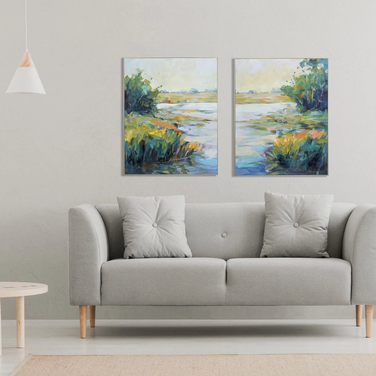 Marsh Colors Green Canvas Art 2PC