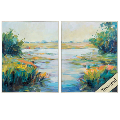Marsh Colors Green Canvas Art 2PC