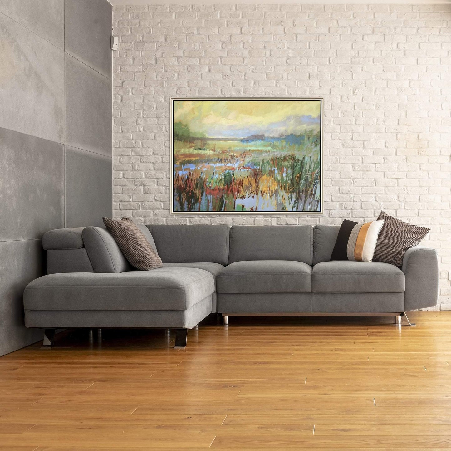 Marsh in May Green Canvas Art