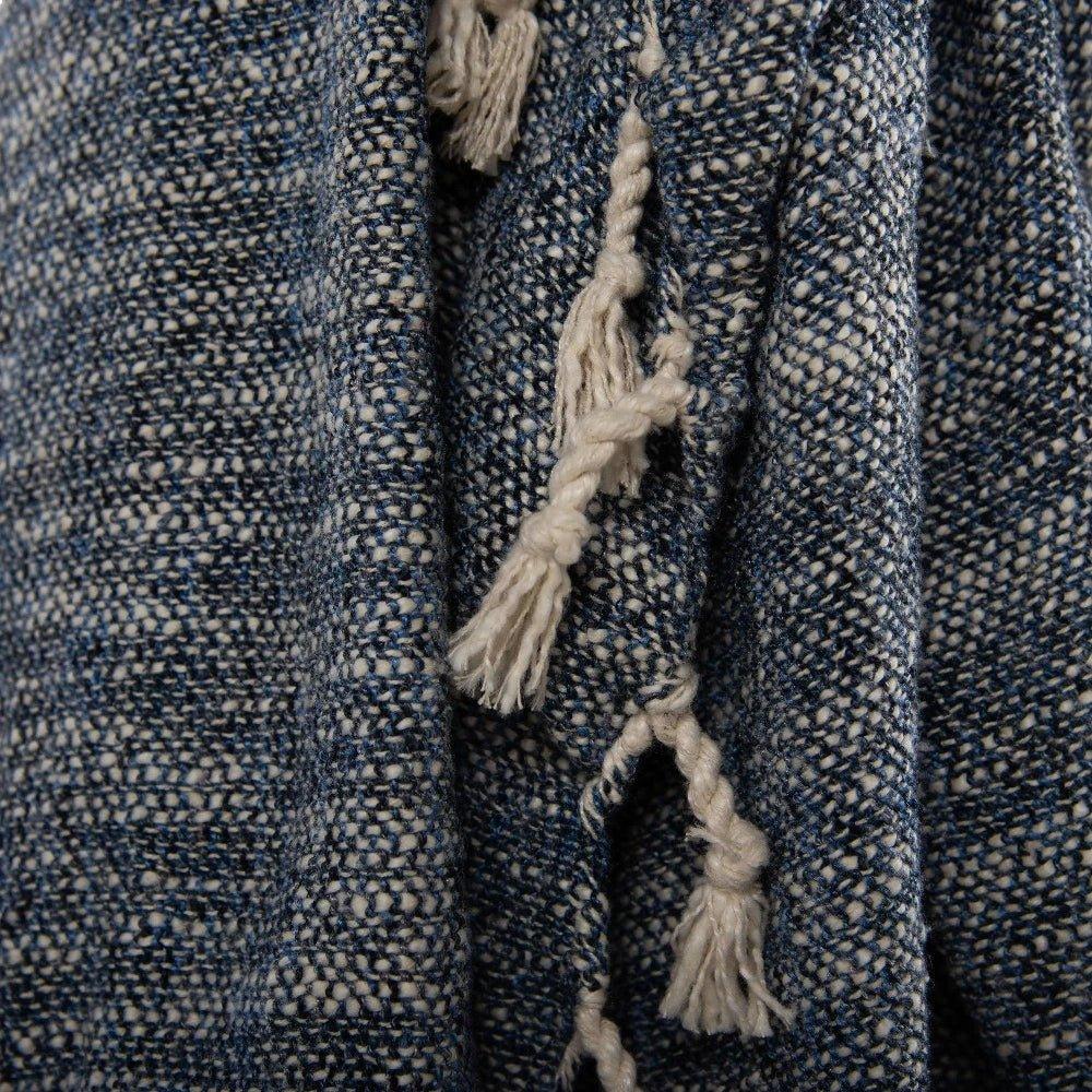 Marsha Navy Throw Blanket - LOOMLAN - LOOMLAN - Throw Blankets