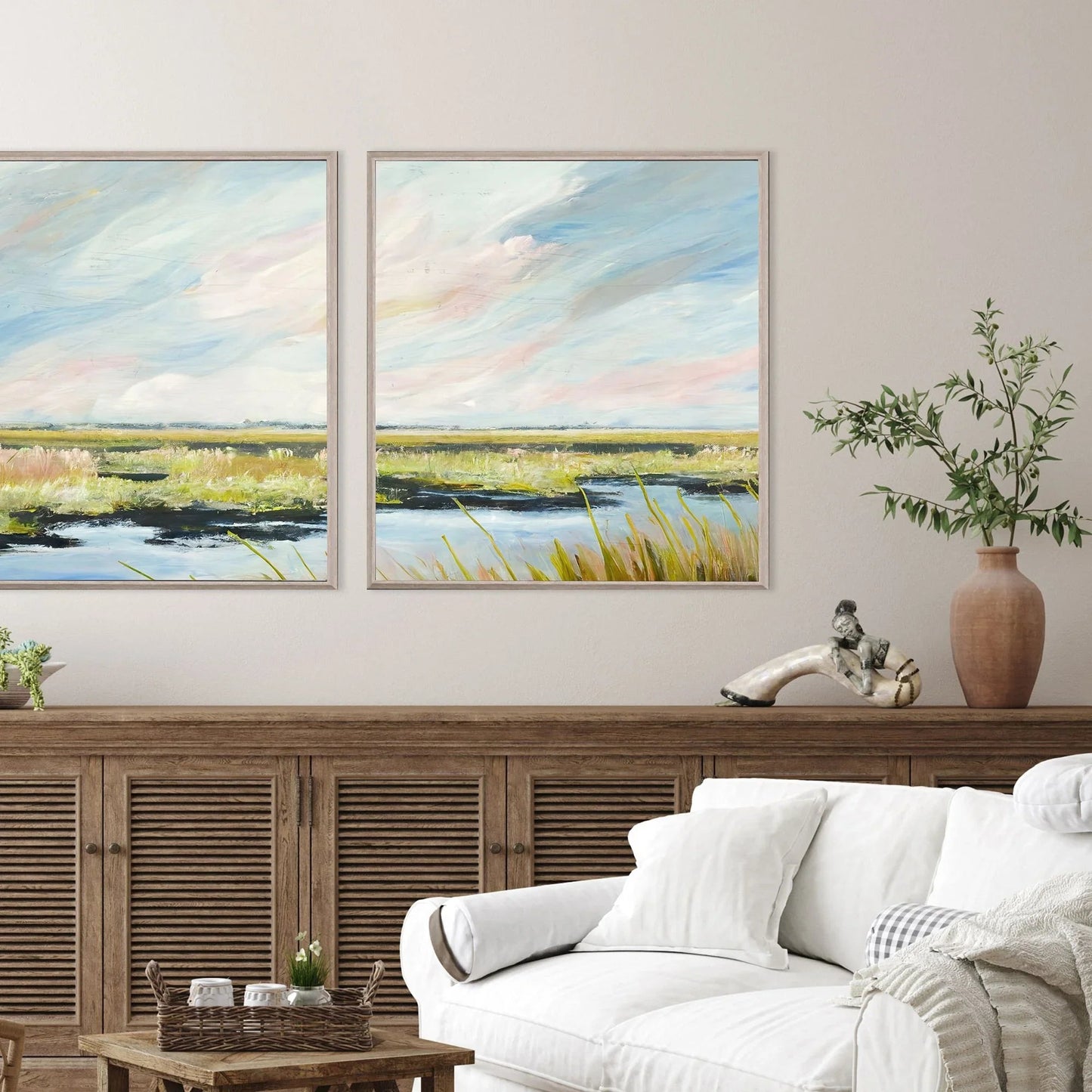 Marshlands II Blue Canvas Art