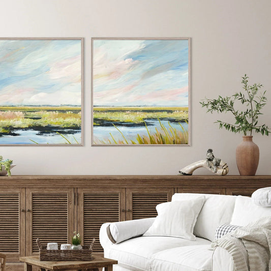 Marshlands II Blue Canvas Art
