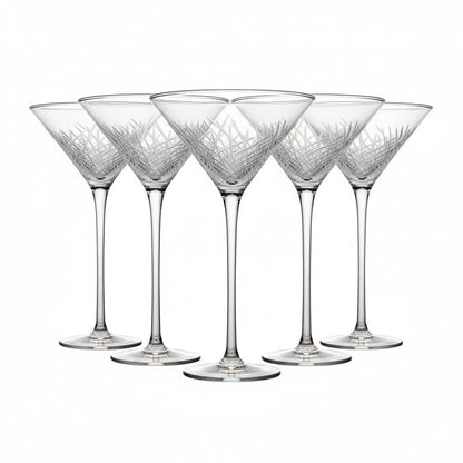 Abigails Martini Handmade Clear Glass ( Set of 5)