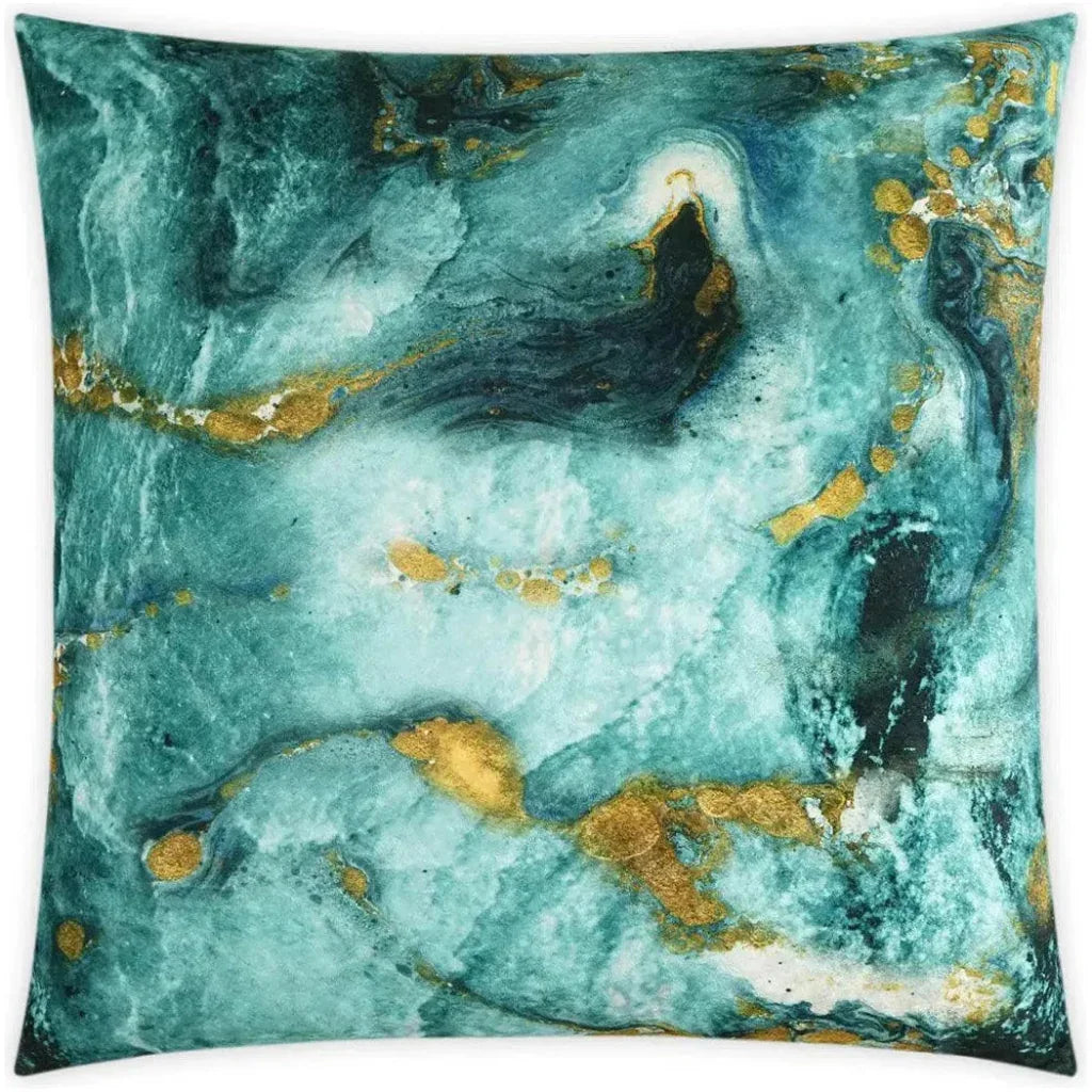 Massa Turquoise Teal Large Throw Pillow Insert - LOOMLAN - D.V. Kap - Throw Pillows