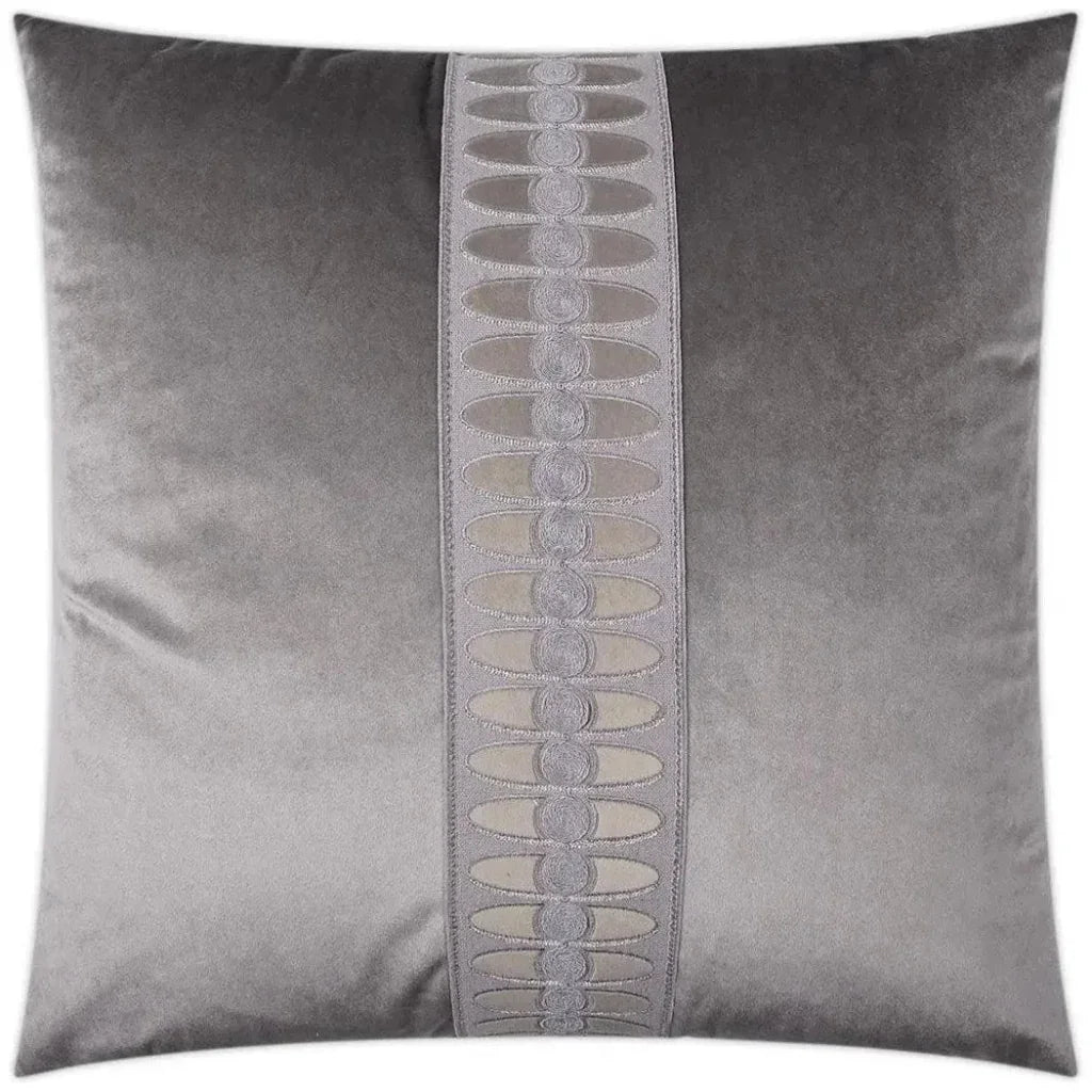 Mati Velvet Grey Throw Pillow With Insert - LOOMLAN - D.V. Kap - Throw Pillows