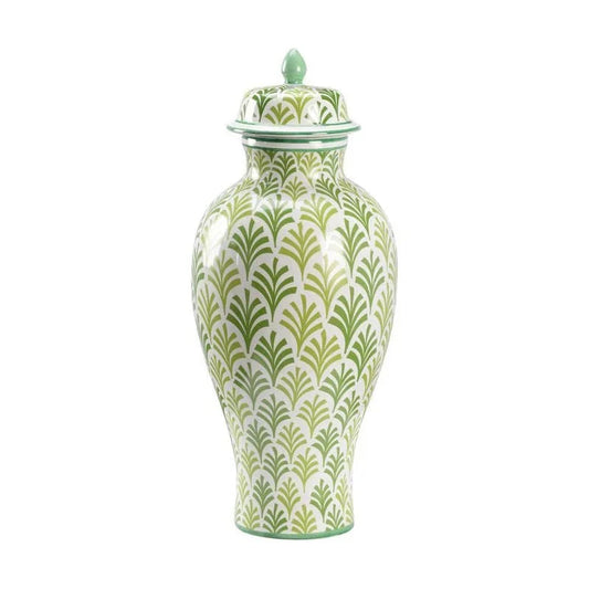 Matisse Green Patterned Classic Urn - LOOMLAN - Chelsea House - Vases & Jars