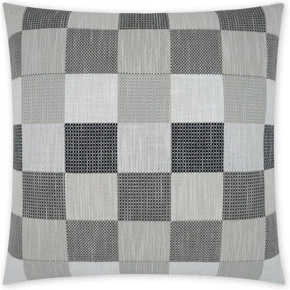 Matney Domino Geometric Grey Large Throw Pillow Insert - LOOMLAN - D.V. Kap - Throw Pillows
