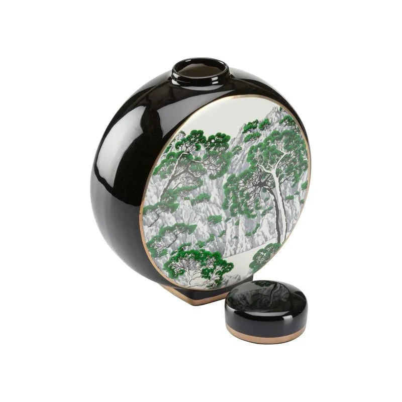 Matsu Chinoiserie Style Ceramic Vase - LOOMLAN - Wildwood - Vases & Jars