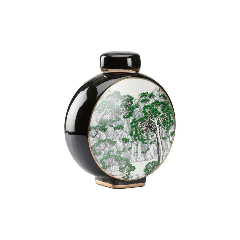 Matsu Chinoiserie Style Ceramic Vase - LOOMLAN - Wildwood - Vases & Jars