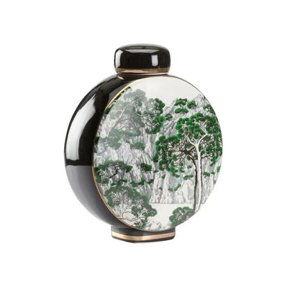 Matsu Chinoiserie Style Ceramic Vase - LOOMLAN - Wildwood - Vases & Jars