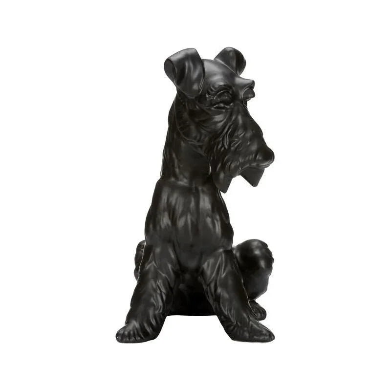Matte Black Ceramic Henry Dog Statue - LOOMLAN - Chelsea House - Statues & Sculptures