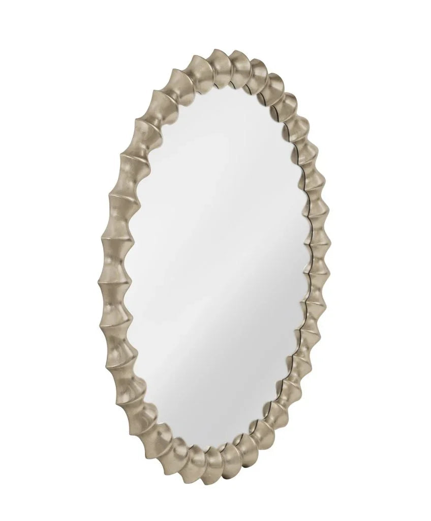 Max Modern Silver Framed Wall Mirror - LOOMLAN - Bassett Mirror - Wall Mirrors