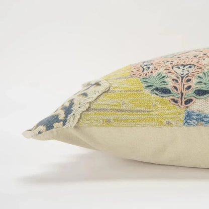 LOOMLAN Maxi Boho Green Lumbar Pillow With Insert