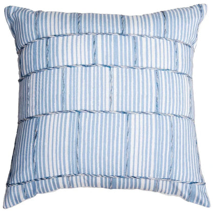 May Striped Outdoor Throw Pillowss-Outdoor Pillows-LOOMLAN-Blue-LOOMLAN