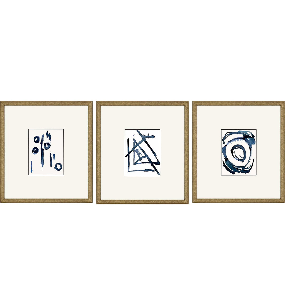 Mayhem Wood Blue Framed Wall Art 3PC