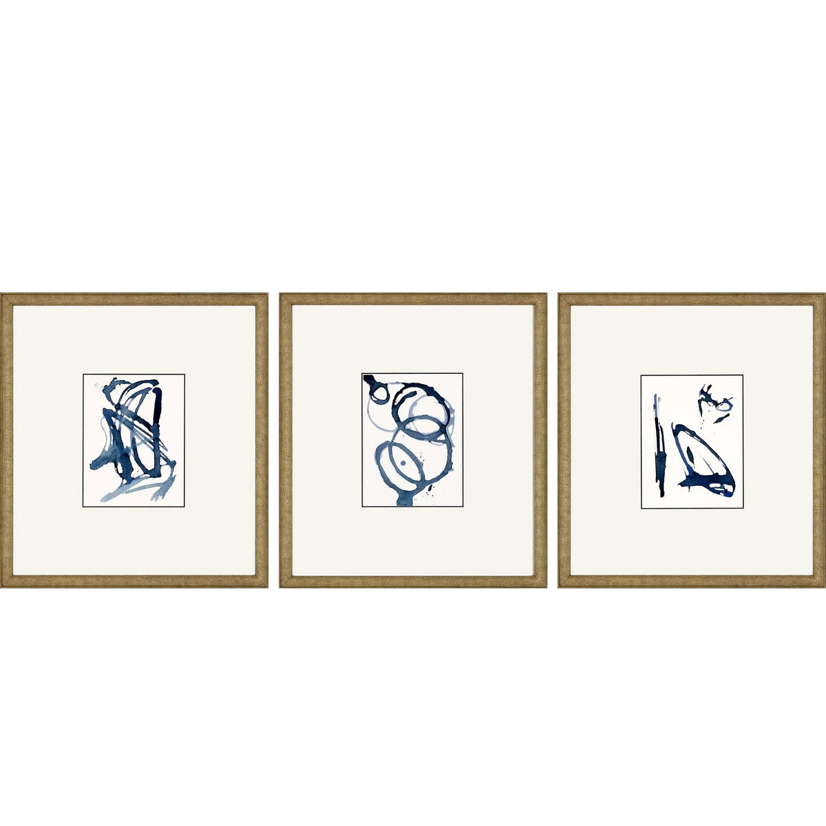 Mayhem Wood Blue Framed Wall Art 3PC -- view 4