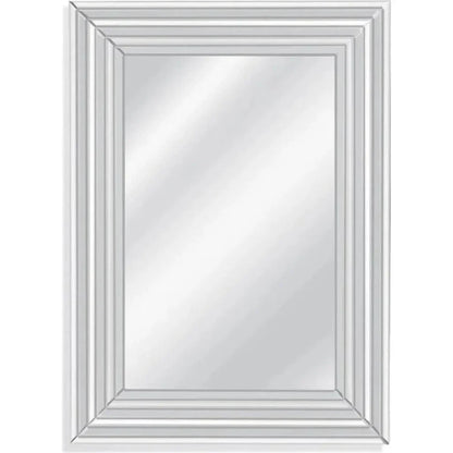 McKinley Wood Silver Vertical Wall Mirror - LOOMLAN - Bassett Mirror - Wall Mirrors