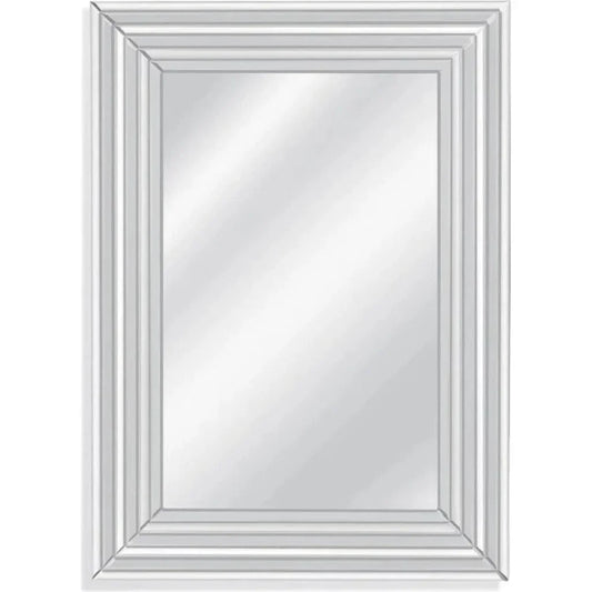 McKinley Wood Silver Vertical Wall Mirror - LOOMLAN - Bassett Mirror - Wall Mirrors