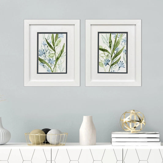 Meadow Blues I Canvas Art 2PC