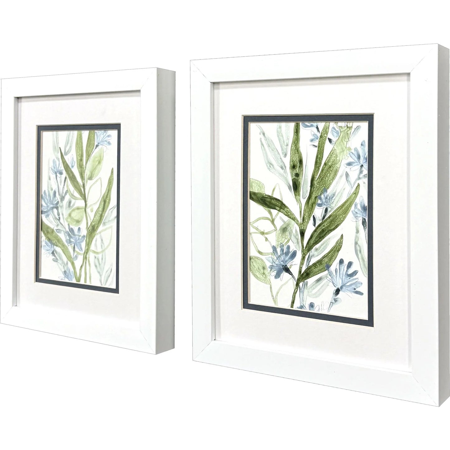 Meadow Blues I Canvas Art 2PC