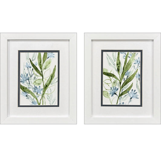 Meadow Blues I Canvas Art 2PC