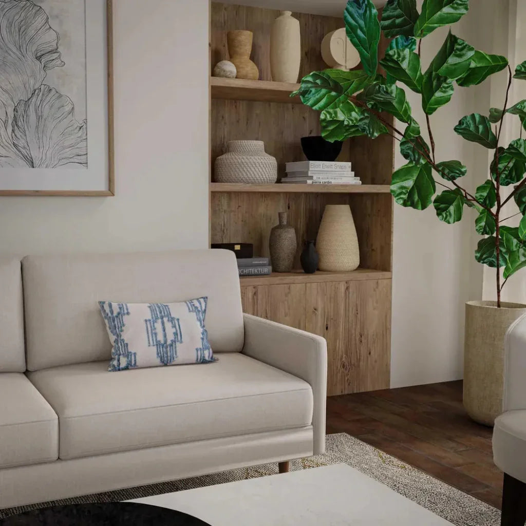 Medallion Blue Lumbar Outdoor Pillow-Outdoor Pillows-LOOMLAN-LOOMLAN