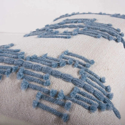 Medallion Blue Lumbar Outdoor Pillow-Outdoor Pillows-LOOMLAN-LOOMLAN