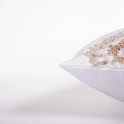 Medallion Ivory Outdoor Throw Pillows-Outdoor Pillows-LOOMLAN-LOOMLAN