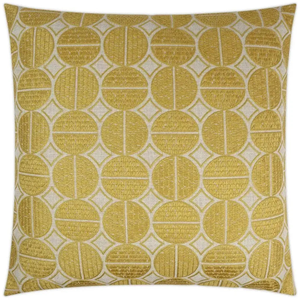 Medallions Mustard Yellow Throw Pillow Insert - LOOMLAN - D.V. Kap - Throw Pillows